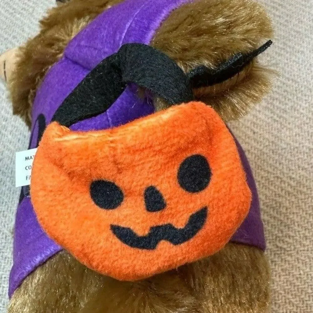 Sloth Trick Treat Dog Toy NWT Puppy Pet Gift Witch Squeaky Halloween Boo Fall